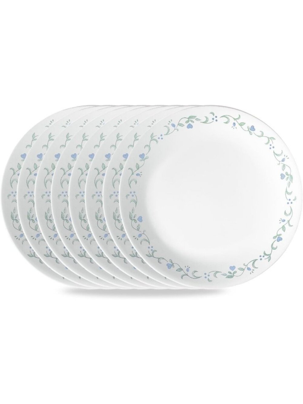 Charming 8-Piece Appetizer Plate Set - 6.75-Inch Country Cottage Design